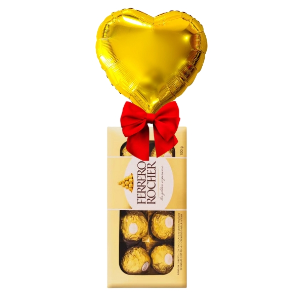 Kit Corao de Ouro Ferrero Rocher e Balo Metlico