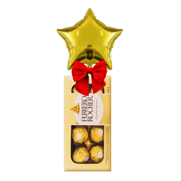 Kit Brilho Dourado Ferrero Rocher e Balo Estrela
