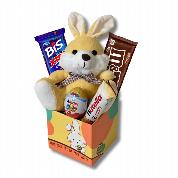 Caixa Encantada de Pscoa com Pelcia e Chocolates