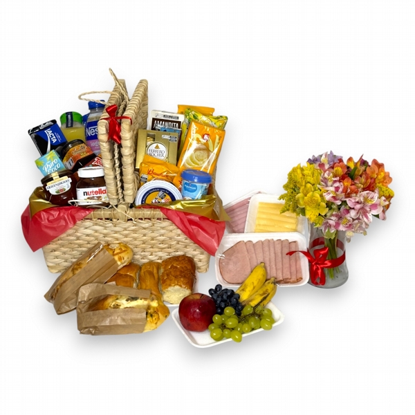 Cesta Gourmet Deluxe Caf da Manh e Presentes